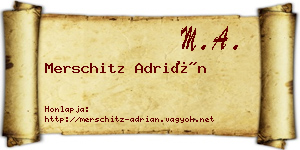 Merschitz Adrián névjegykártya